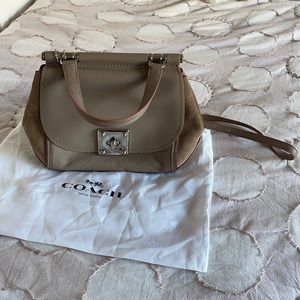 Coach tan leather and suede Drifter Crossbody Bag